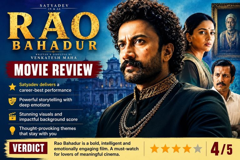 Rao Bahadur   Movie  Review: Satyadev Delivers a Powerful Performance Rating: 4/5